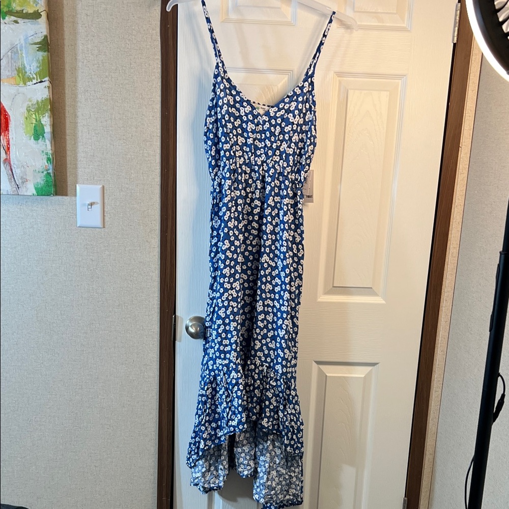 Blue Floral Women's Dress